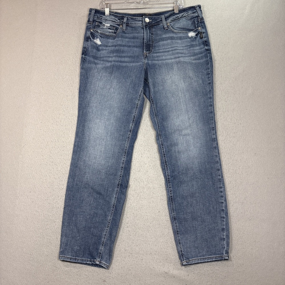 Silver Jeans Co. Women's Suki Straight Distressed SIze 16
